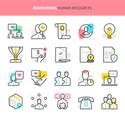 Human resources, deuce icons. The illustrations are a vector, colorful, 64x64 pixel perfect files. Crafted with precision and eye for quality.