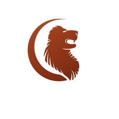 Brave Lion ancient emblem animal element. Heraldic vector design element. Retro style label, heraldry logo.