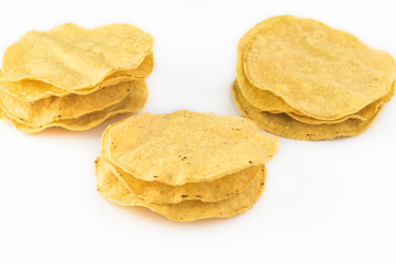 Mexican food. Corn tostadas.