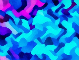 Abstract little swirled and waved watercolor texture background. Liquid paint twists art effect. Artistic graphic design.