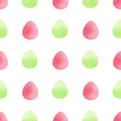 Pattern with green and pink eggs