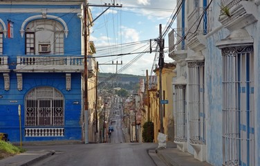 Fototapeta na wymiar Beautiful street in Santiago, Cuba