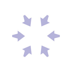 pointing arrow center symbol decoration vector