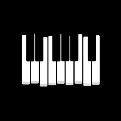 Black white piano keys