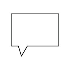 square speech bubble. linear icon