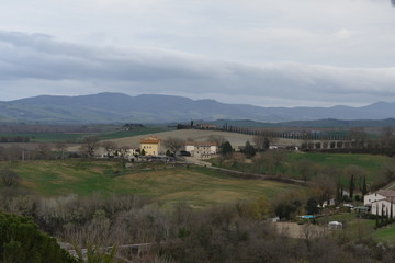 Fototapeta premium Vista BagnoVignoni Toscana