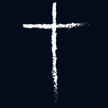 Cross on a dark background