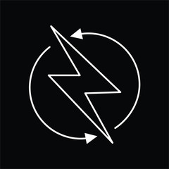 Electric line flat vector icon for mobile application