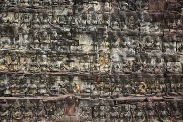 Angkor Wat wall in siem reap, cambodia