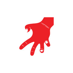 linked grunge violence scary hand symbol decoration vector