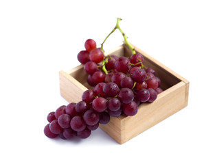 Red grape isolated on the white background