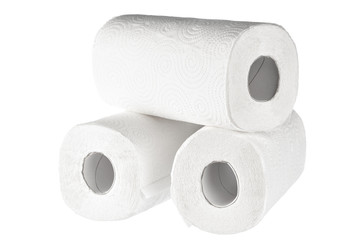 toilet paper isolated on white background