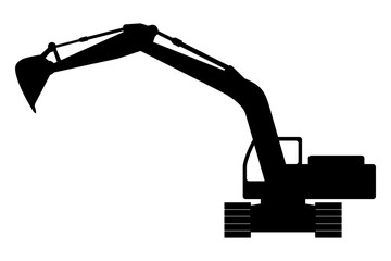 Silhouette the excavate.