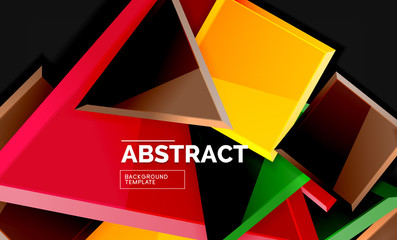 Squares and triangles geometrical background