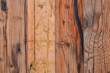 Beige wooden planks of floor close up background
