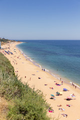 Fototapeta na wymiar Beach of Albufeira in Algarve (Portugal)