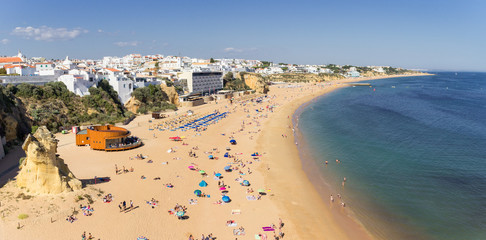 Beach of Albufeira in Algarve (Portugal)