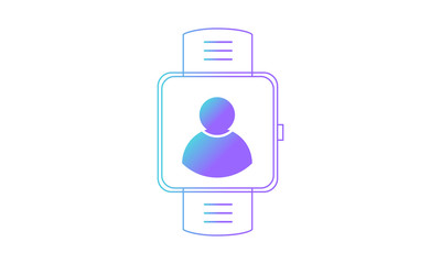 Obraz premium smartwatch icon, smartwatch user icon. gradient style vector icon