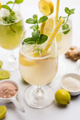 Shikanji is lemonade originating from the Punjab/India. Also known as shikanjvi or Nimbu Pani or sherbet. popular summer cold drink