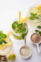 Shikanji is lemonade originating from the Punjab/India. Also known as shikanjvi or Nimbu Pani or sherbet. popular summer cold drink