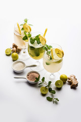 Shikanji is lemonade originating from the Punjab/India. Also known as shikanjvi or Nimbu Pani or sherbet. popular summer cold drink