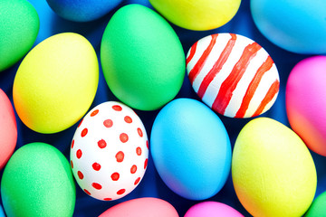 Colorful Easter eggs background