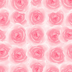 Elegant seamless pink roses pattern