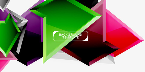 Triangular low poly background design, multicolored triangles. Vector