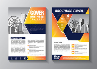 Business abstract vector template. Brochure design, cover modern layout, annual report, poster, flyer in A4 with colorful triangles, geometric shapes for tech, science, market with light background