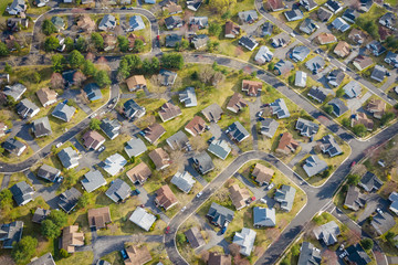 Fototapeta premium Aerial of Freehold Houses in New Jeresey
