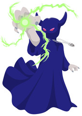 雷撃を放つ魔王