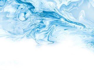 Fototapeta na wymiar Abstract art blue creative hand painted background