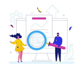 Partnership concept - flat design style colorful illustration