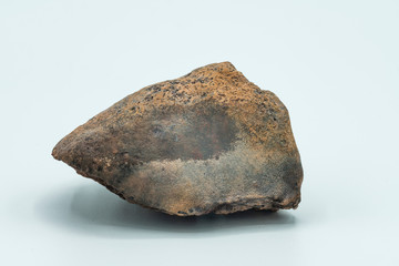 Chondrite Meteorite isolated, a piece of rock formed in outer space in the early stages of Solar...