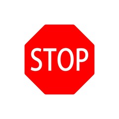 Stop Sign, Stop Sign Vector, Stop Sign Flat,