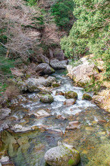 鬼の舌震　渓流の風景 The view of Oni-no-Shitaburui Gorge in Okuizumo Town, Shimane pref. Japan