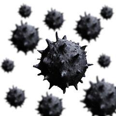 Virus on white background