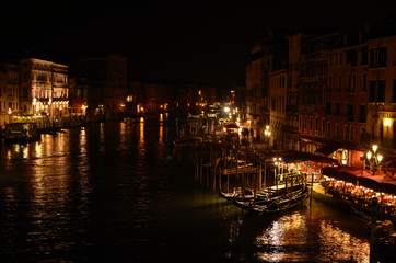 a nightscape of canal