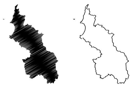 Sucre Department (Colombia, Republic of Colombia, Departments of Colombia) map vector illustration, scribble sketch Department of Sucre map
