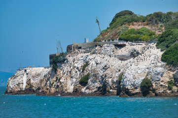 Exterior view of Alcatraz Island in San Francisco