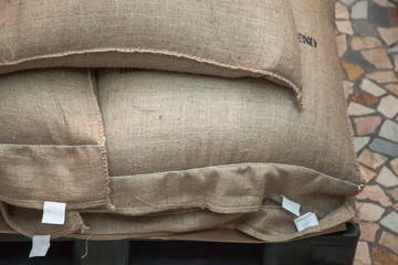 rough canvas texture on large bags