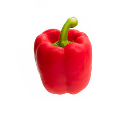 Sweet red pepper isolated on white background