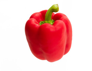 Sweet red pepper isolated on white background