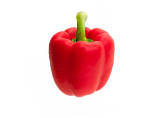 Sweet red pepper isolated on white background