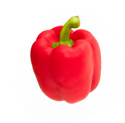 Sweet red pepper isolated on white background
