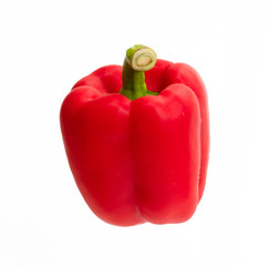 Sweet red pepper isolated on white background