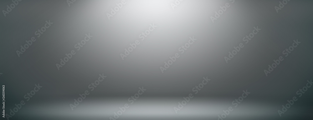 Aufkleber Space studio backdrop abstract gradient grey background. empty room studio gradient used us montage or display your products design