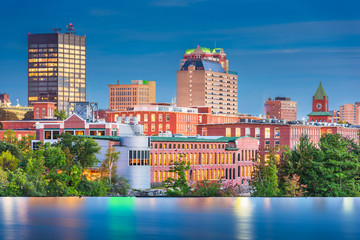 Manchester New Hampshire USA Skyline