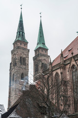 St. Lorenz Church (St. Lorenz Kirche) in historical Nuremberg town. Nuremberg, Bavaria, Germany