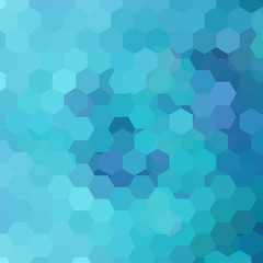 Fototapeta premium Background made of blue hexagons. Square composition with geometric shapes. Eps 10